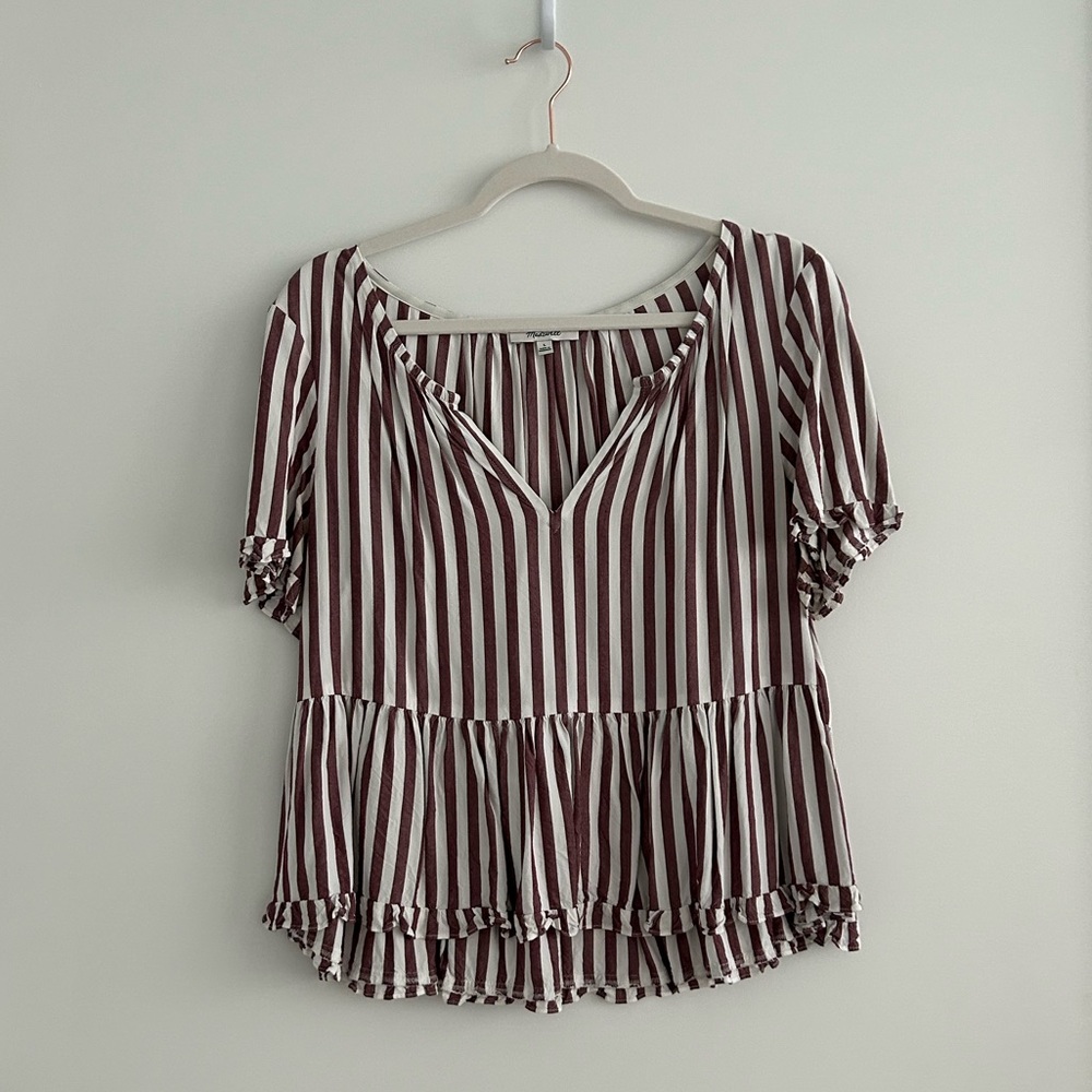 Madewell Flowy Peplum Top